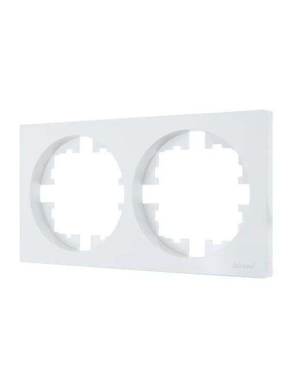 Рамка 2-м OSEN горизонт. квадрат бел. LEZARD 743-0200-147