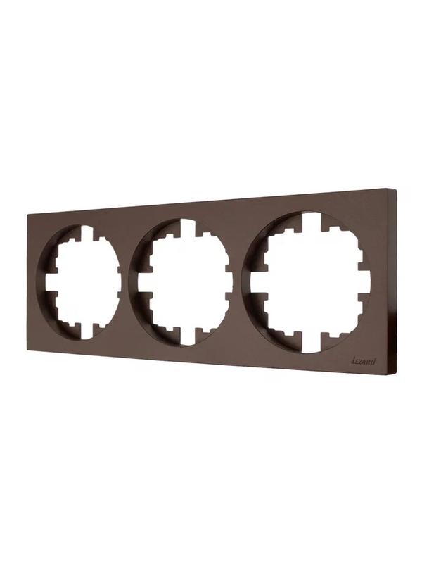 Рамка 3-м OSEN горизонт. квадрат шоколад LEZARD 743-7300-148