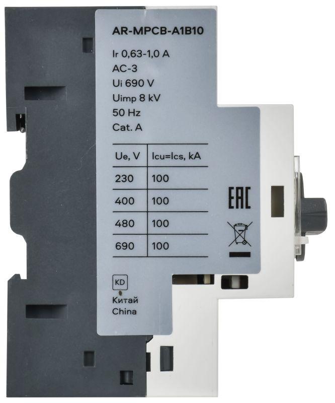 Выключатель автоматический защиты двигателя A1 GV2P 0.63-1А ARMAT IEK AR-MPCB-A1B10