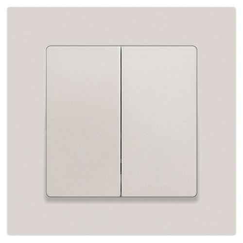 Выключатель 2-кл. СП Accent 6-104-06 10А IP20 250В AL/CU перламутр. Intro Б0063491