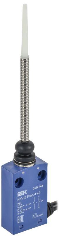 Выключатель концевой C6N-166 IP67 пружинный стержень с диэлектриком IEK KKV12-P166-1-67