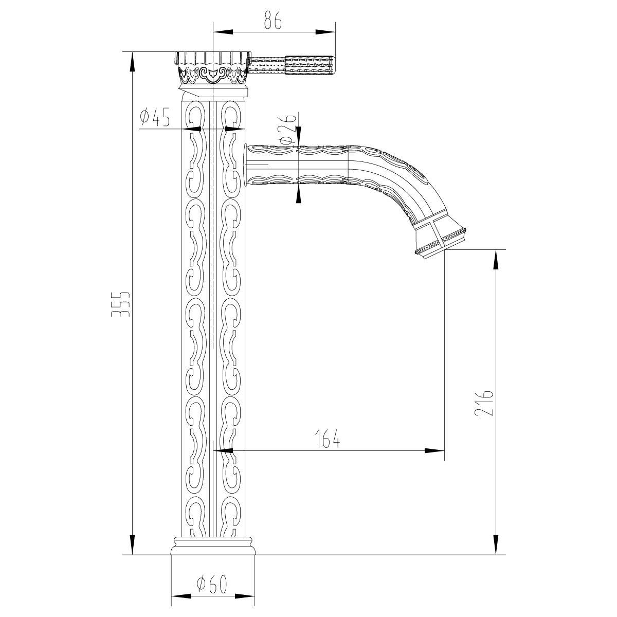 Смеситель для раковины Lemark Jasmine (LM6609ORB)