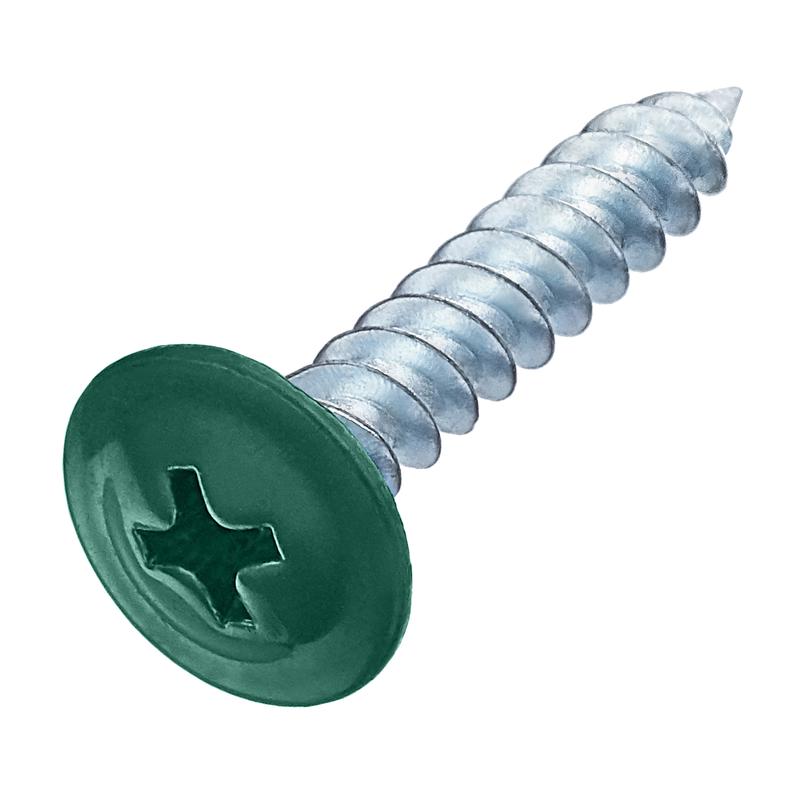 Саморез металл-металл 4.2х16 прессшайба RAL 6005 зел. мох (европодвес) (уп.35шт) СТРОЙМЕТИЗ 25300916135