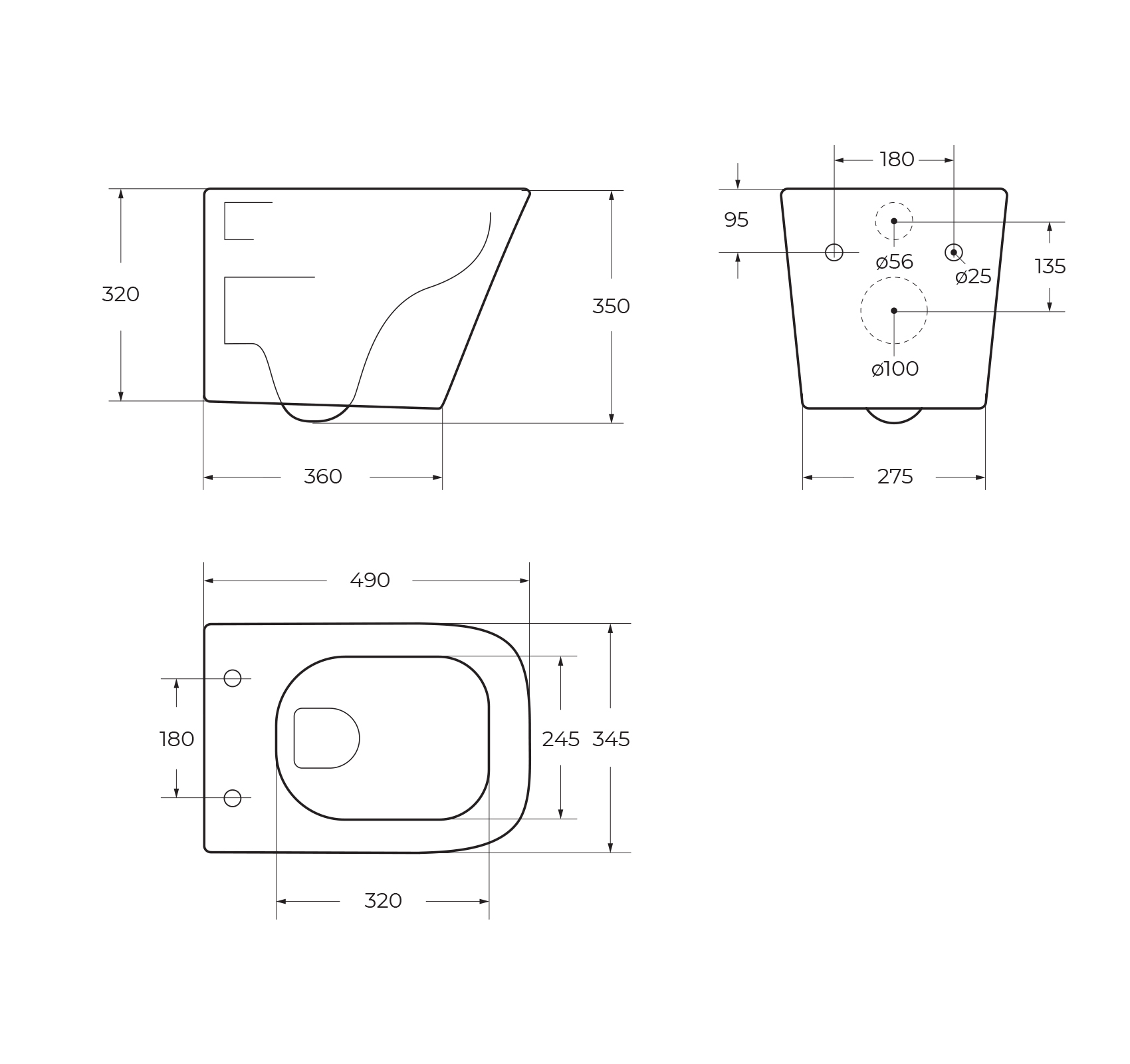 Унитаз подвесной безободковый со смывом TORNADO BelBagno ARDENTE-TOR BB520CH-TOR/BB2322SC