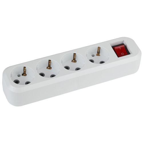 Колодка удлинителя 4-м с заземл. KX-4es с выкл. Эра Б0028344