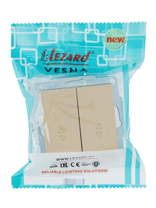 Выключатель проходной двойн. VESNA зол. LEZARD 742-3688-106