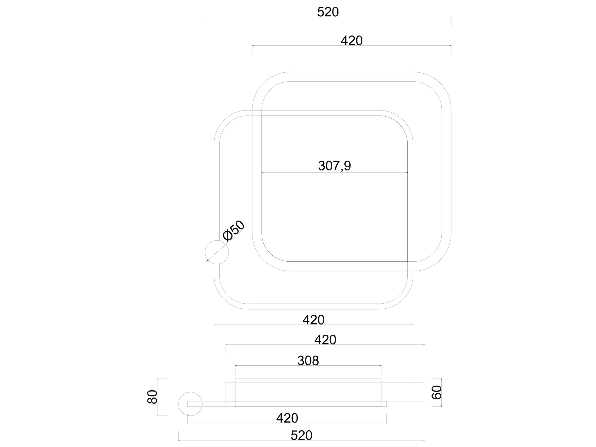 Светильник Потолочный ARTE LAMP ALSAFI A2658PL-1BK 1*LED Металл Белый