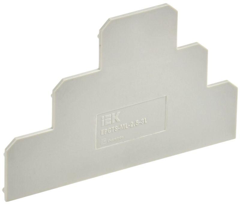 Заглушка для CTS-ML ARMAFIX 3 ур. 2.5кв.мм сер. IEK YCT13-00-3-K03-002-ZGL