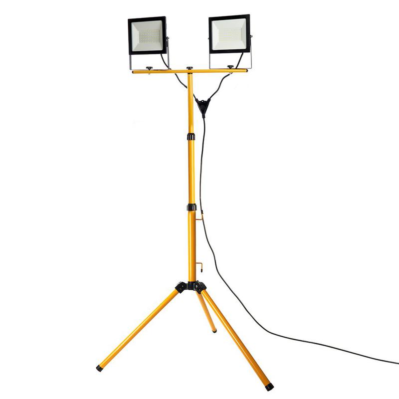 Прожектор на штативе 2х70Вт 6400К 230В черн. IP65 LL-504 FERON 41544