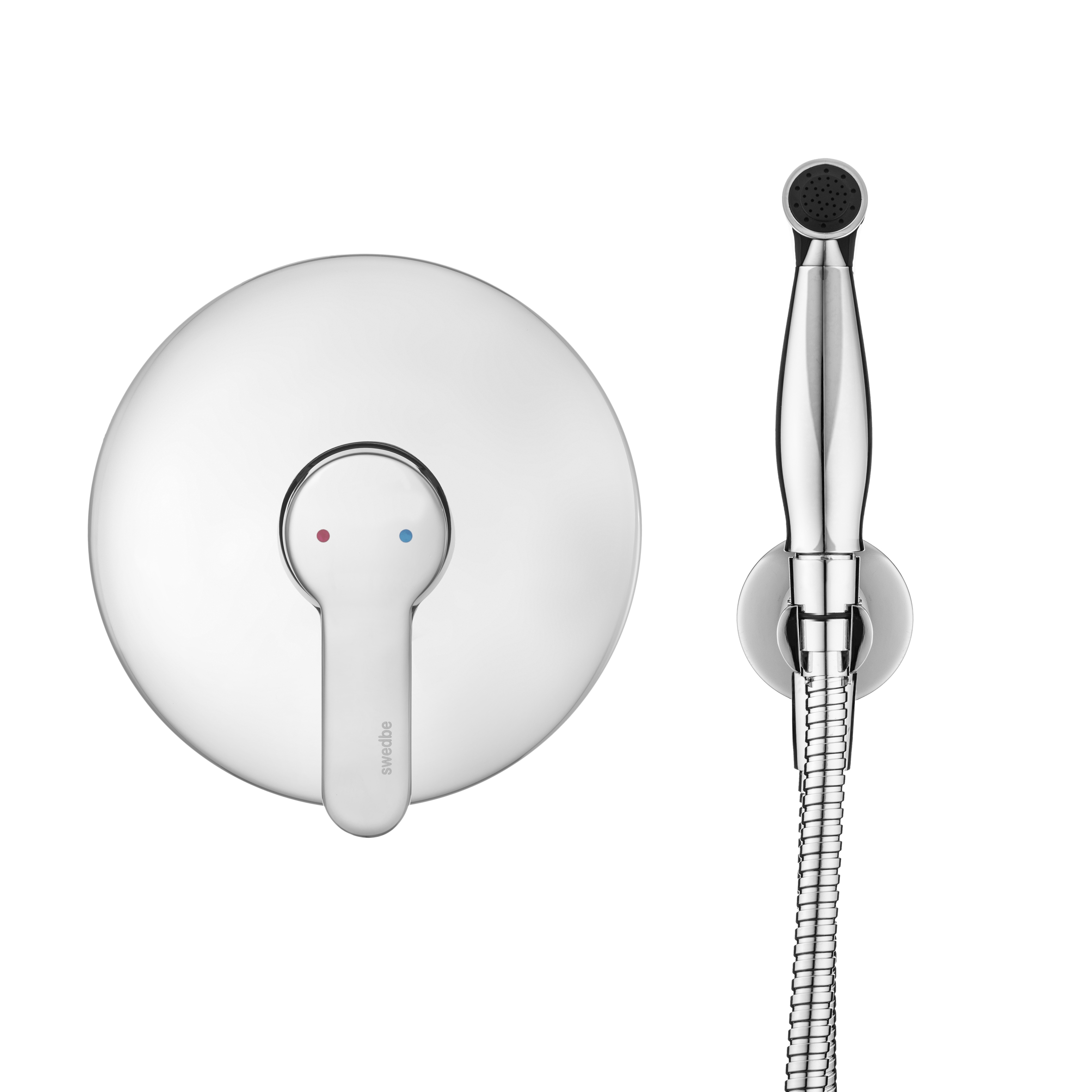 Гигиенический набор со встраиваемым смесителем Swedbe Platta 5525