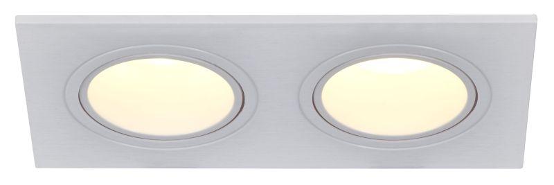 Светильник 4102 встраиваемый 2хMR16 квадрат пласт. бел. IEK LT-UVB0-4102-GU05-2-K01