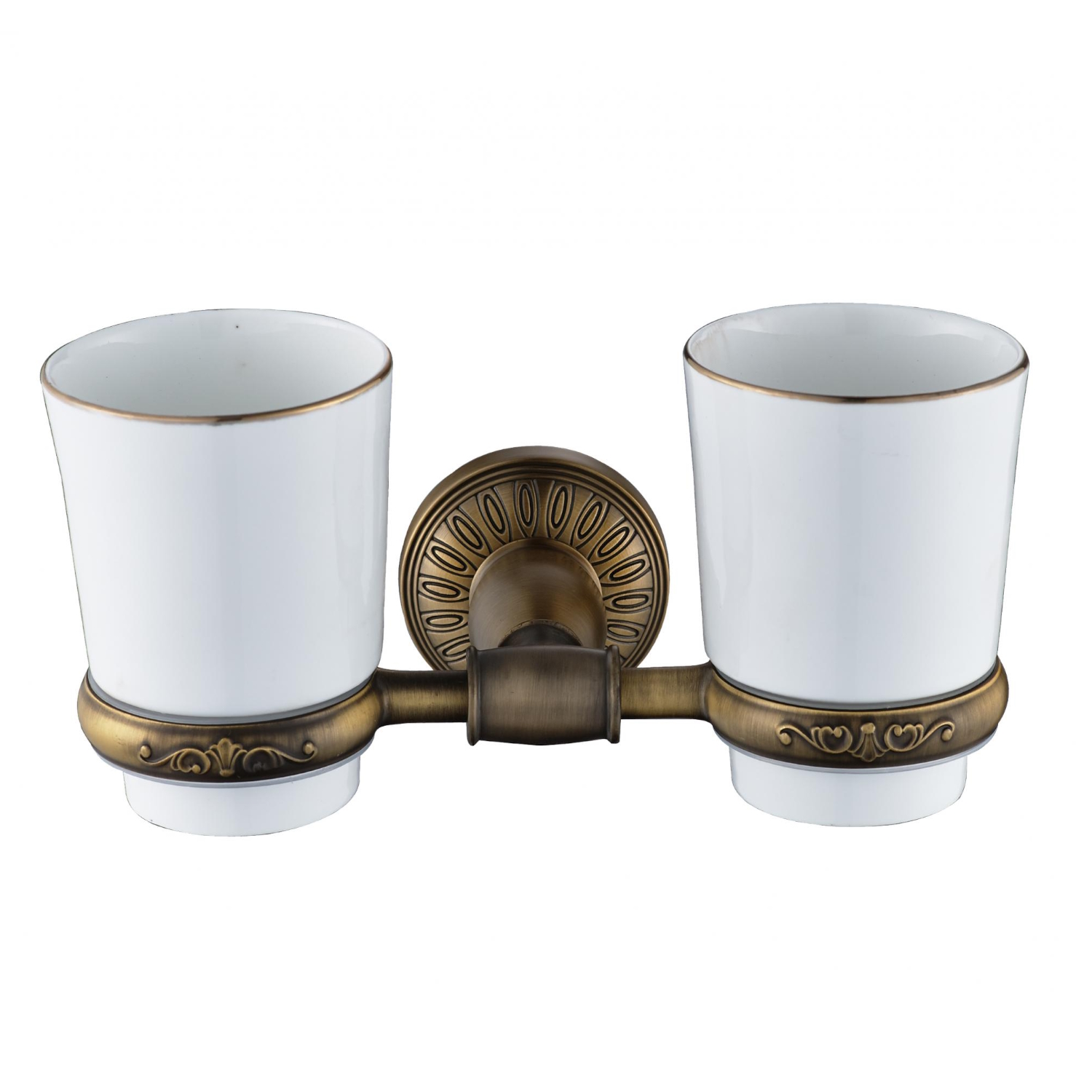 Стакан для ванной комнаты двойной Savol S-006668C, бронза