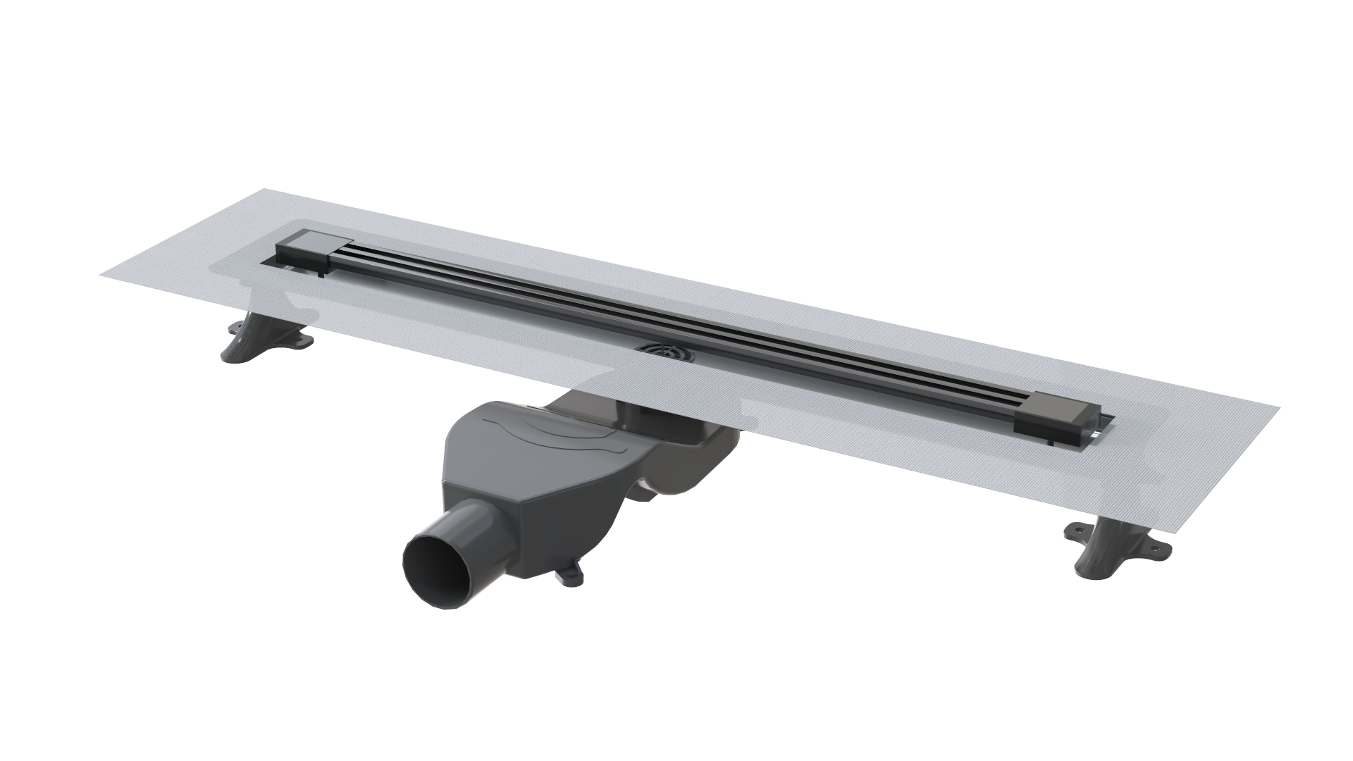 Душевой лоток B&T INFINITY 60см, нерж.сталь GUN METAL