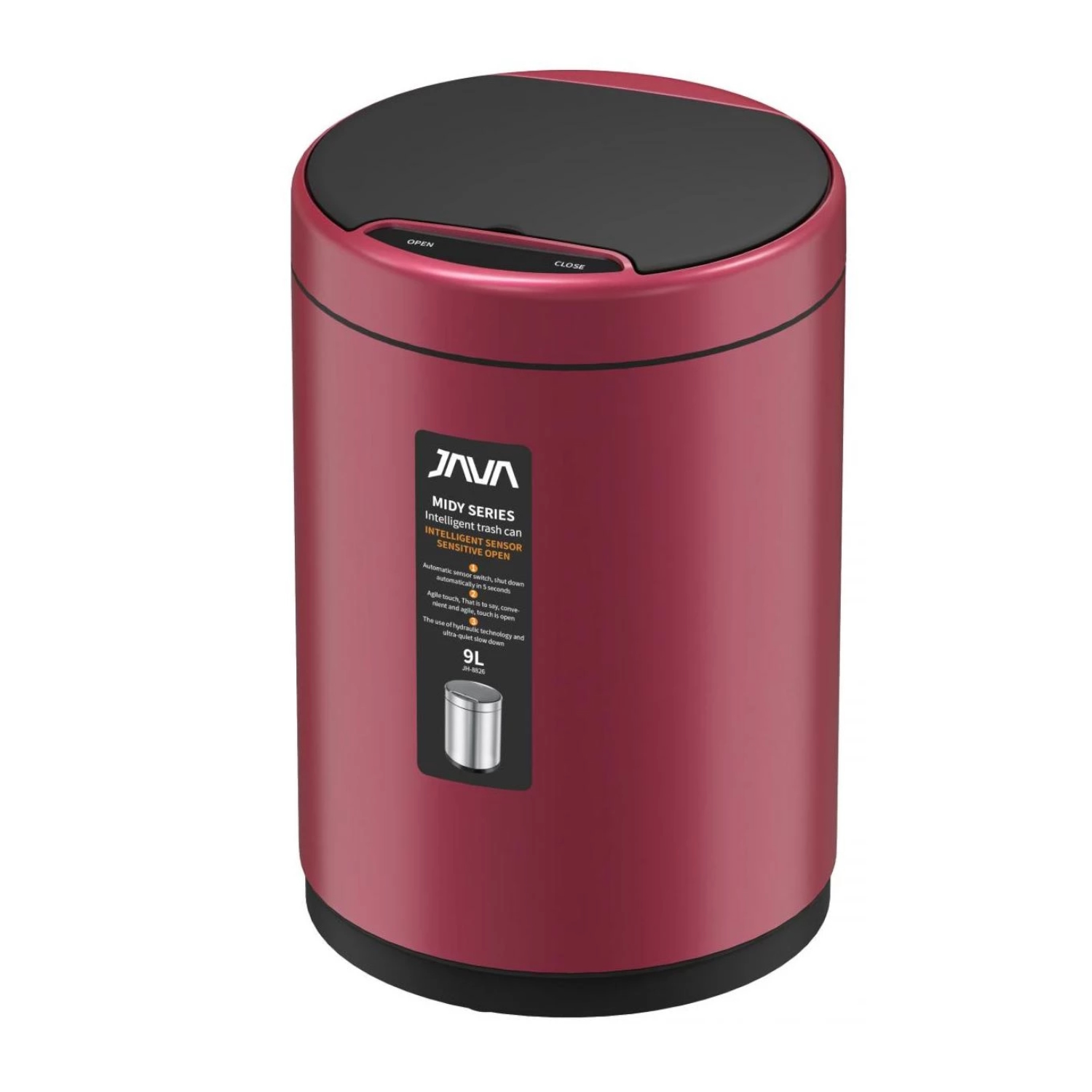 Сенсорное ведро JAVA S-882-9R, 9 литров