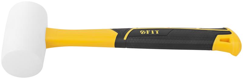 Киянка 50мм 340г фибергласовая ручка резинов. бел. FIT 45517