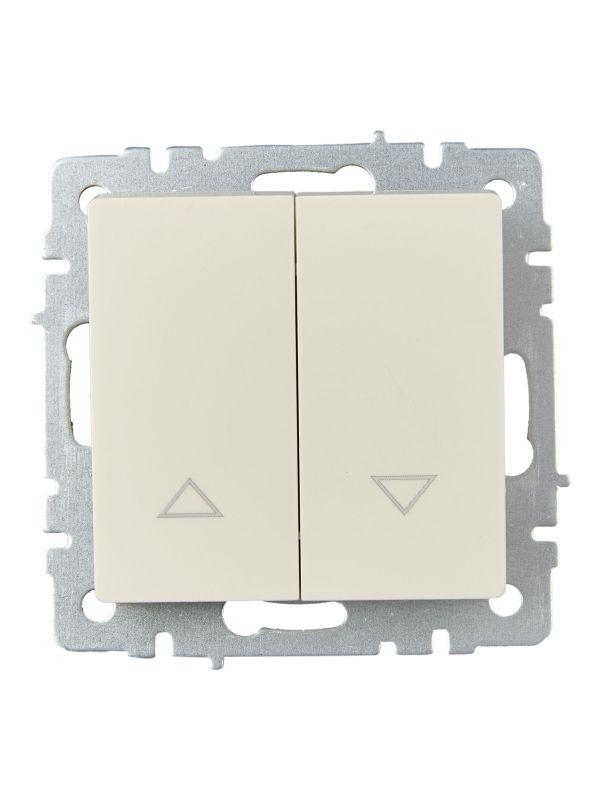 Выключатель жалюзи СП BRITE ВС10-1-5-БрКр 10А механизм беж. IEK BR-V15-0-10-K10
