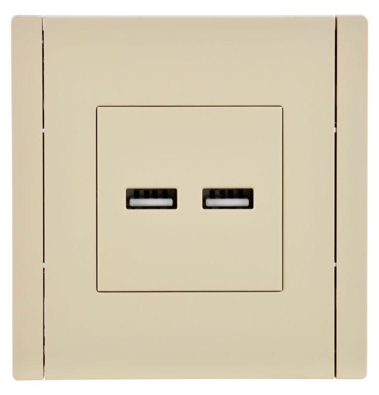 Розетка USB A+A 3.1А FORTE&PIANO FP449 ваниль IEK FP-U21-D31-K10