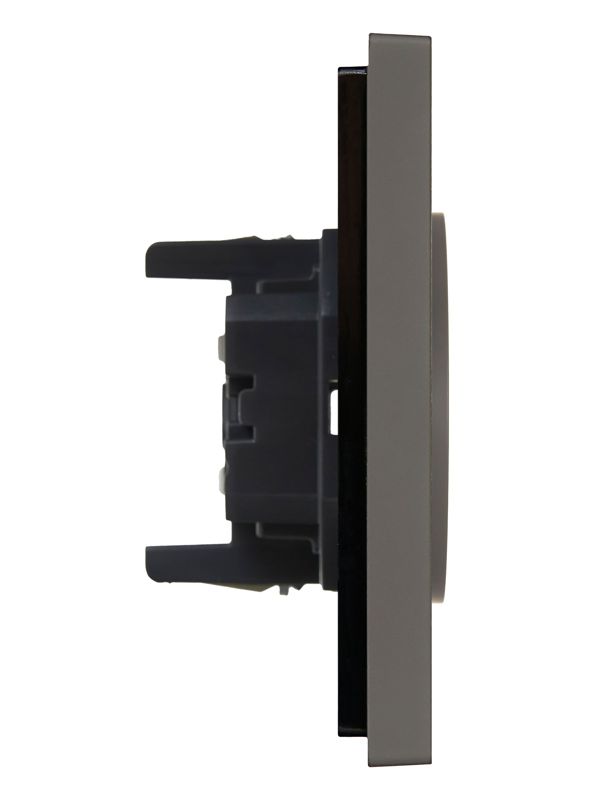 Розетка 2-м СП FORTE&PIANO FP326 10А без заземл. без защ. шторок безвинт. крепл. сер. IEK FP-R20-10-1-K03