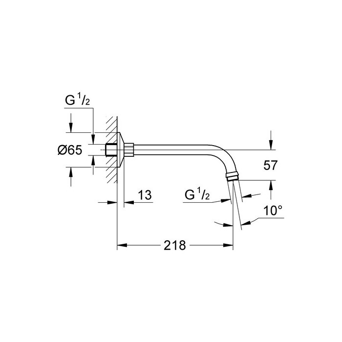 Душевой кронштейн Grohe Relexa 27406000