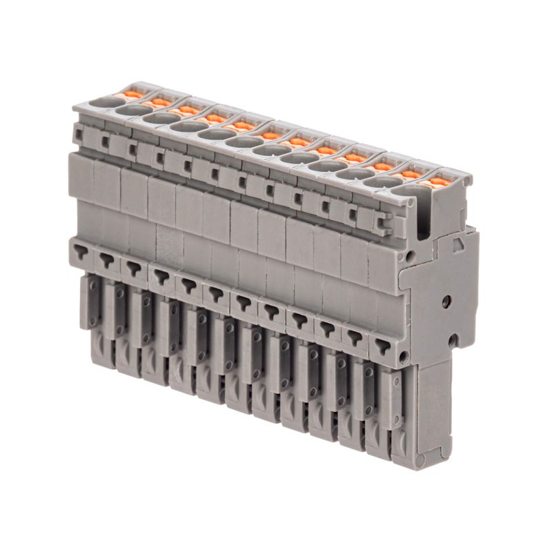 Штекер зажим push-in 12 точек подключения 2.5кв.мм сер. DKC VPR-P-2.5-12