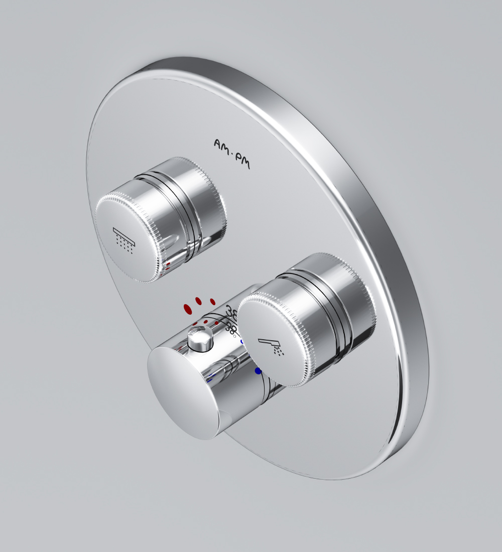 F50A85700 Inspire V2.0, TouchReel смеситель для 2 потребителей с термостатом, монтируемый в стену, х