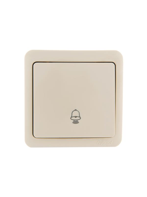 Кнопка звонка 1-кл. 1п ОП Viola 10А IP20 крем. LEZARD 751-0300-103