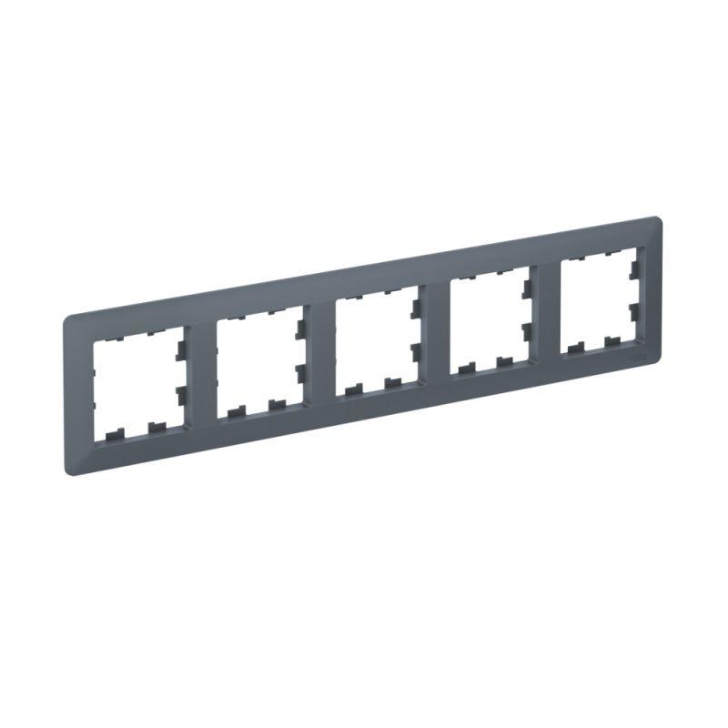 Рамка 5-м AtlasDesign Air грифель/дым. черн. SE ATN220705