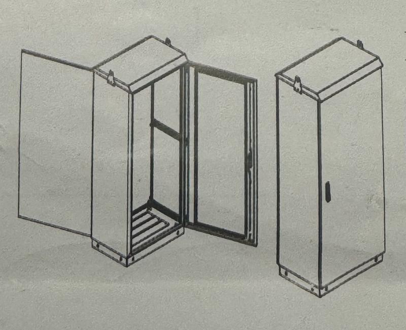 Корпус щита 600х1850х500мм IP65 напольн. метал. сер. Cetinkaya Pano CP159