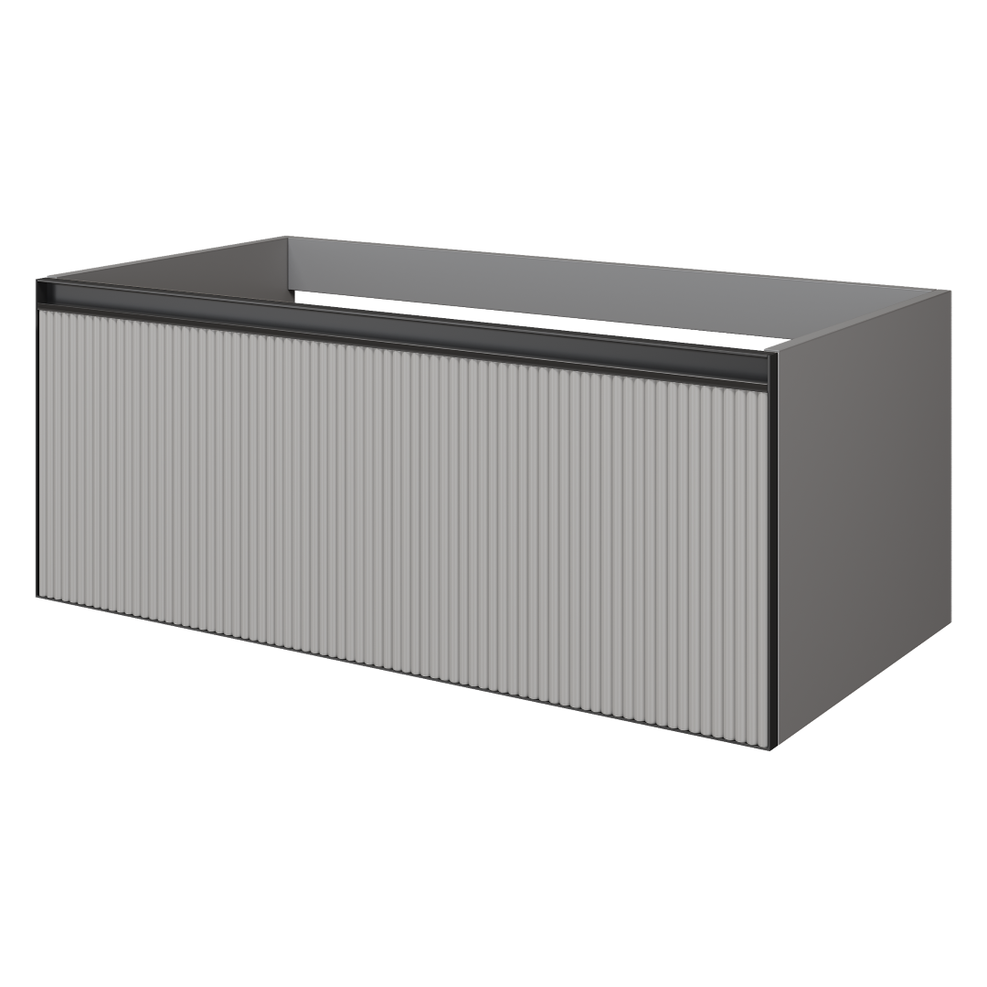 QUATRO 1 100CM тумба рифл LUNA FUGA профиль ANTHRACITE