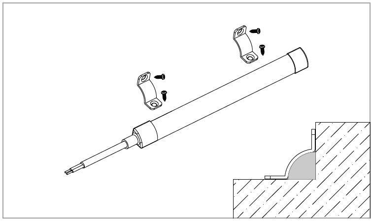 Комплект монтажных клипс для ленты Neon LIFE 1010 угловой метал. (уп.20шт) VARTON V4-NS-00.0053.STR-0015