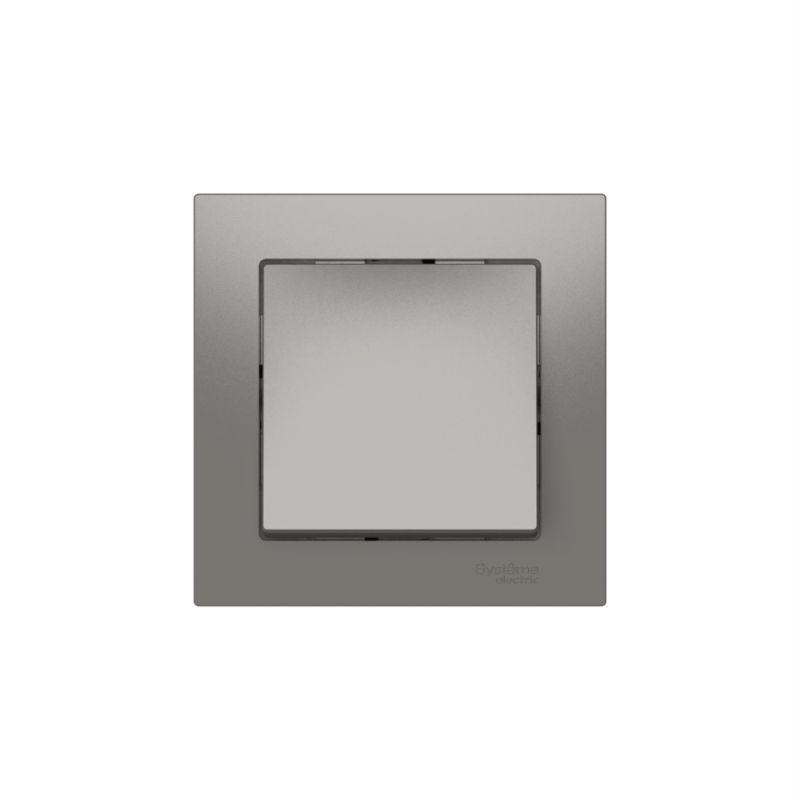 Выключатель 1-кл. AtlasDesign (сх. 1) 10AX быстрозажим. клем. в сборе сталь SE ATN000912S