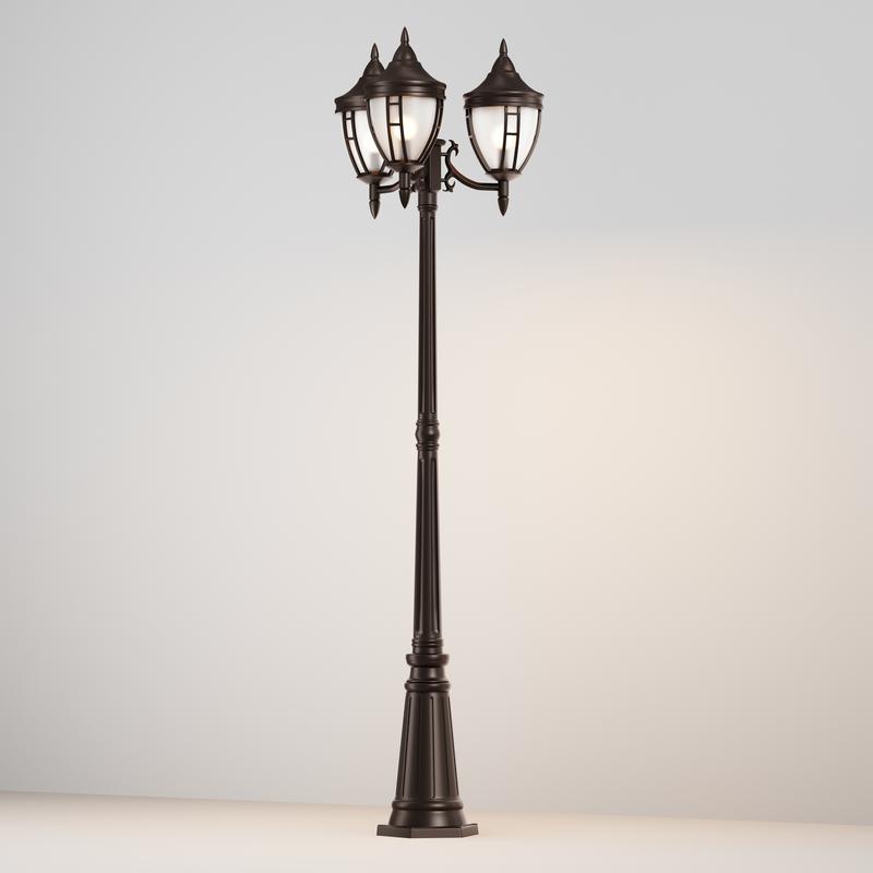 Светильник Rivoli 3х60Вт E27 IP44 садово-парковый Maytoni O026FL-03B