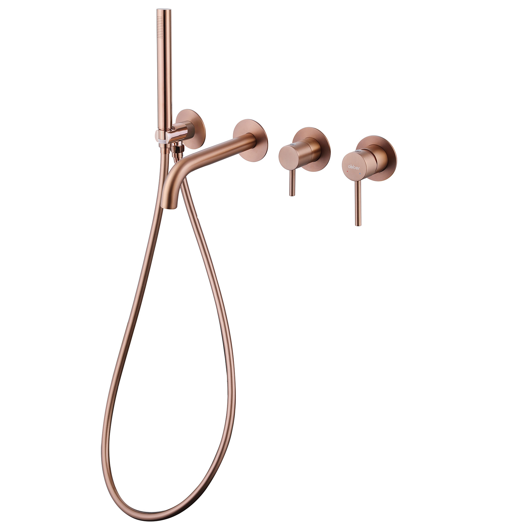 Смеситель ABBER Wasser Kreis AF8130MRG для ванны скрытого монтажа, розовое золото матовое