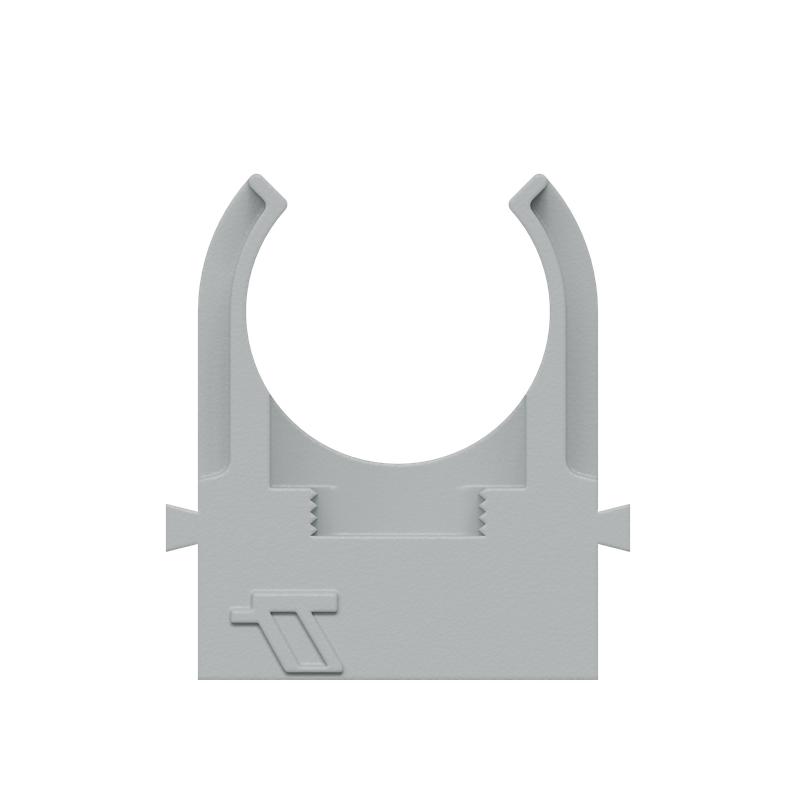 Крепеж-клипса для труб d20мм прямой монтаж сер. (уп.100шт) КМ LO67231