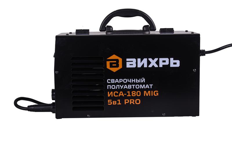 Инвертор сварочный полуавтомат. ИСА-180 MIG 5в1 PRO Вихрь 65/184