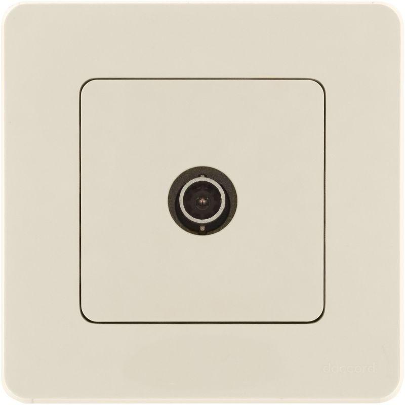 Розетка телевизионная TV Inspiria 2дБ 0-2400мГц с топологией "звезда" механизм сл. кость IEK 673851