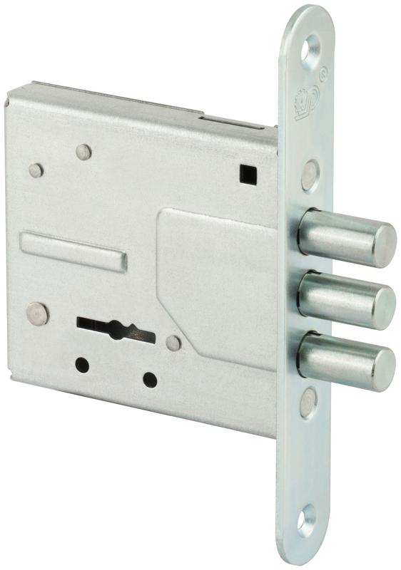 Замок врезной ЗВ8-4С три круглых ригеля 66970