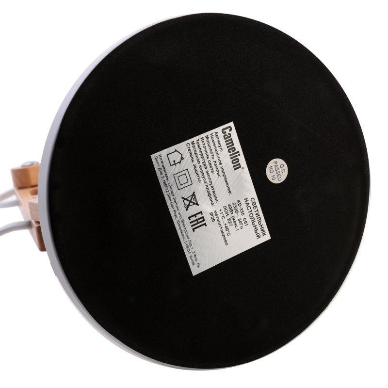 Светильник настольный KD-355 C01 230В 40Вт E27 бел. Camelion 14157