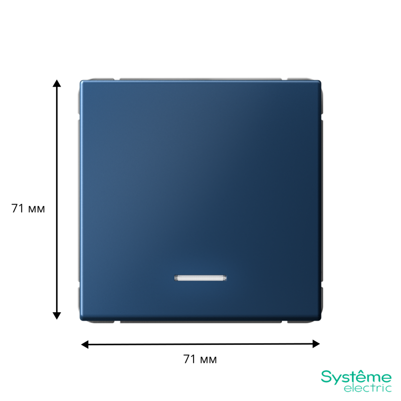 Выключатель 1-кл. ArtGallery 10AX с подсветкой быстрозажим. клем. механизм аквамарин SE GAL001113S