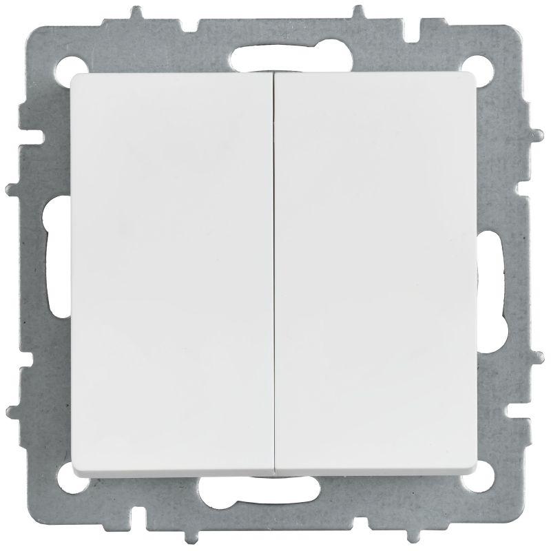 Выключатель 2-кл. СП BRITE ВС10-2-0-БрАБ 10А механизм арктич. бел. IEK BR-V20-0-10-K91