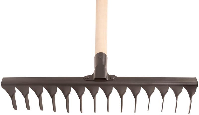 Грабли витой зуб 14 зубьев с деревянным черенком КУРС 76965