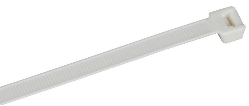 Хомут 7.6х370мм P6.6 самозатухающий бел. (уп.100шт) IEK UHH90-D076-370-100-K01