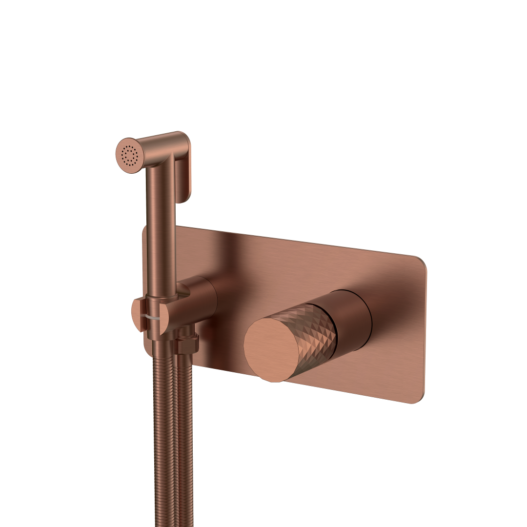 Смеситель гигиенический STICK BRUSHED BRONZE ручка DIAMOND