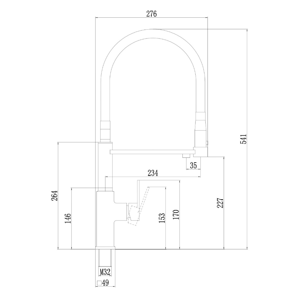 Смеситель для кухни с подключением к фильтру Savol S-L1808Q-01, графит