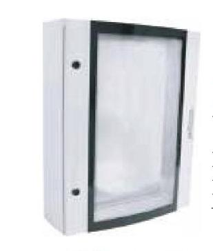 Корпус щита распределительного 400х650х150мм монтажн. панель навесной прозр. дверца из гнутого стекла метал. сер. Cetinkaya Pano CPD4006515SUM