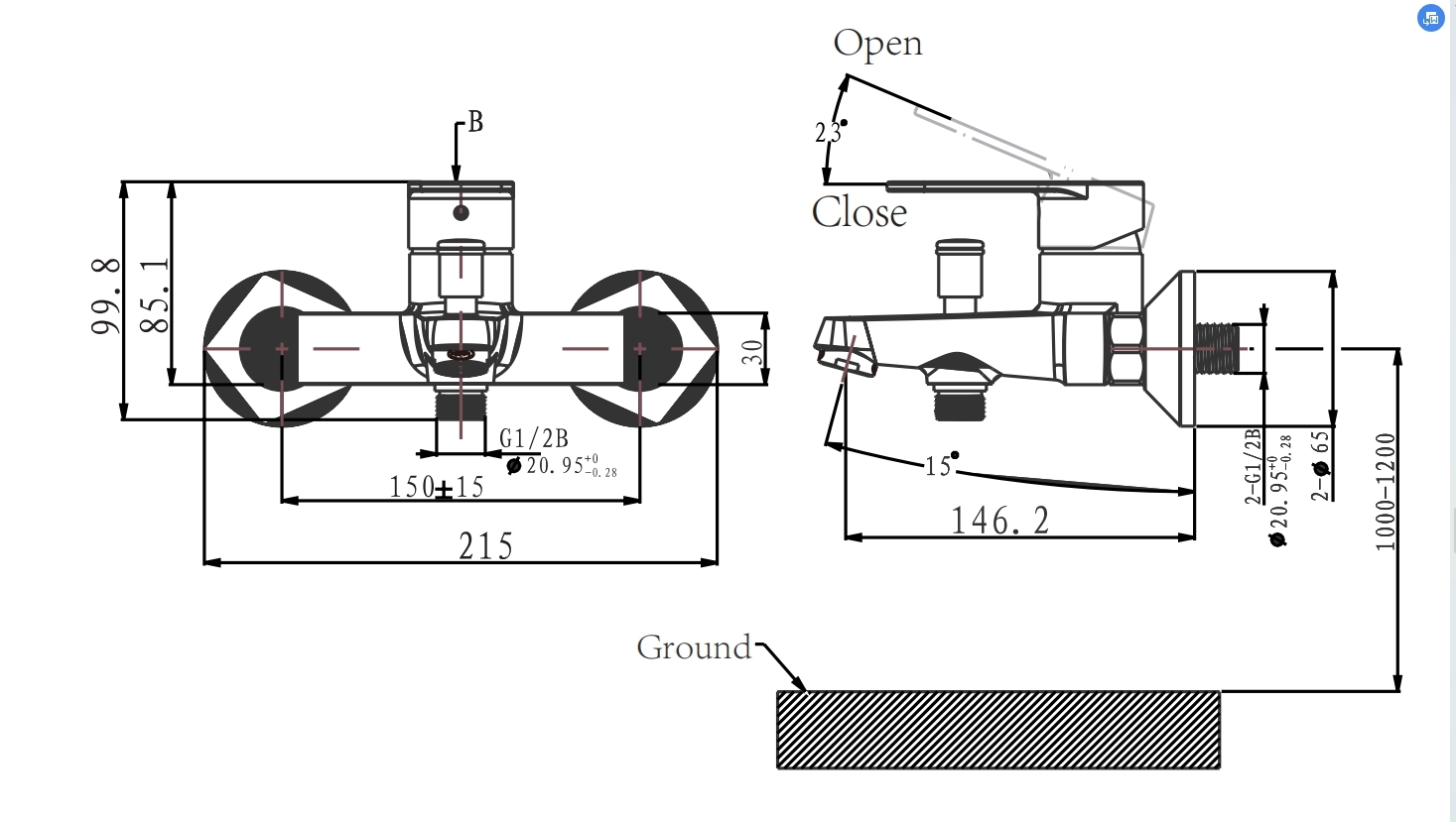 Смеситель для ванны Arrow AG36ACP, хром