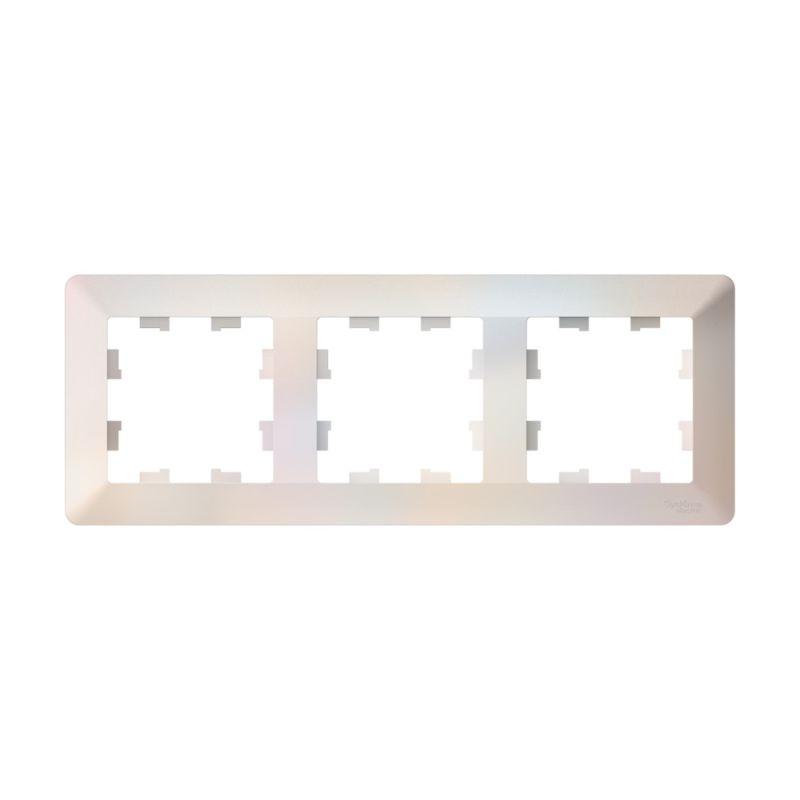 Рамка 3-м AtlasDesign Air жемчуж./дым. бел. SE ATN220403