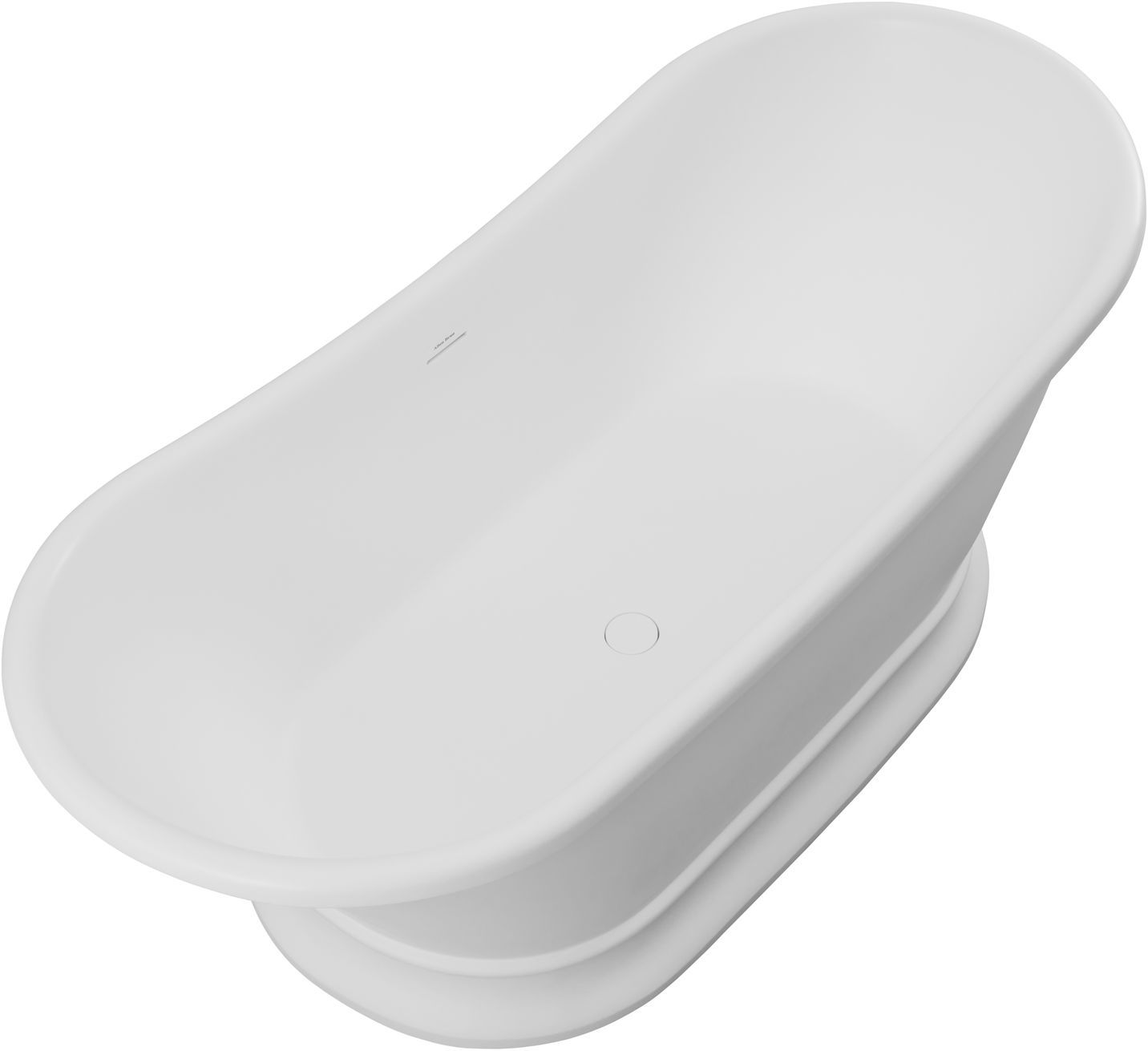 2.35004.21 KRION CLASSIC Ванна Solid Stone отдельностоящая 1710*750мм слив-перелив бел мат (332248)