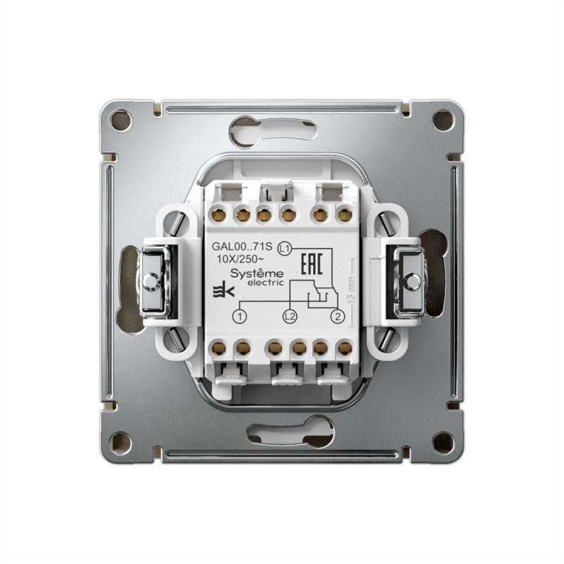 Переключатель перекрестный ArtGallery 10AX быстрозажим. клем. механизм шампань SE GAL000571S