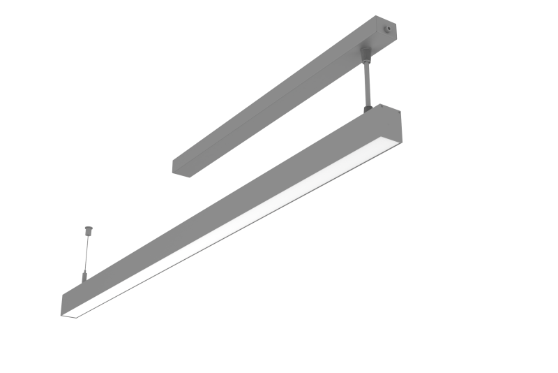 Светильник светодиодный Angusta 1257х35х45 43Вт 3000К IP40 подвесной RAL7045 сер. рассеив. опал диммер DALI VARTON V1-R0-70241-30D01-4004330